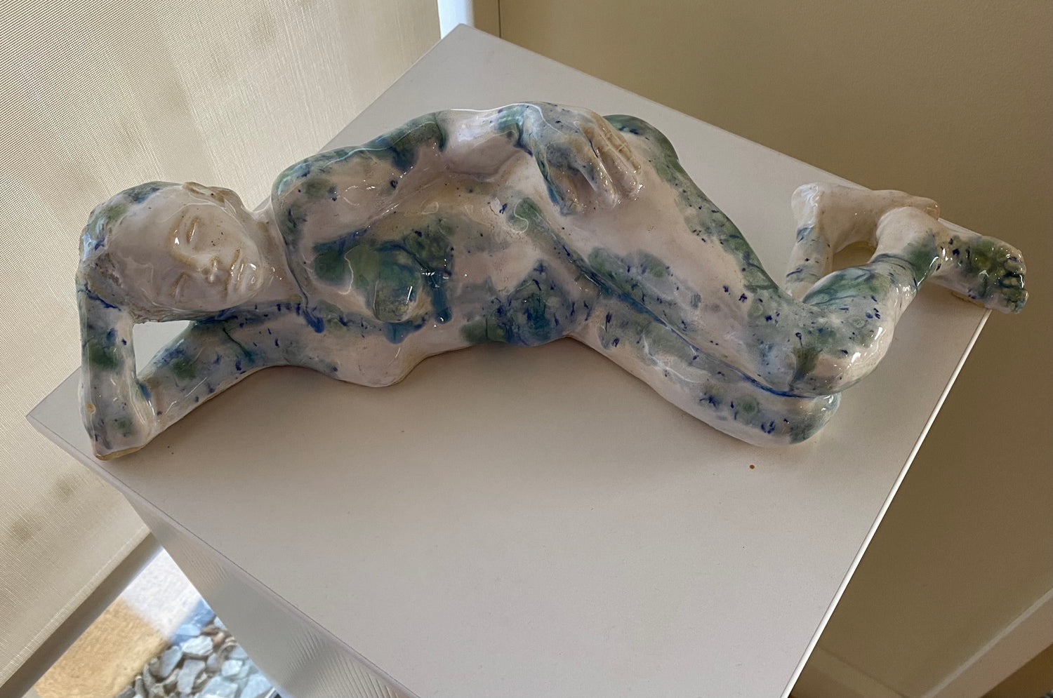Sculptured art from Tina Ball, Wanaka. Includes, heads, figures and
